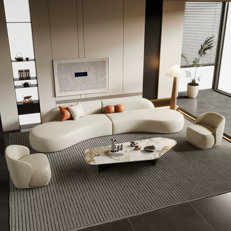 Office Furniture Luxury - Canapé Courbé de Luxe Italien Moderne