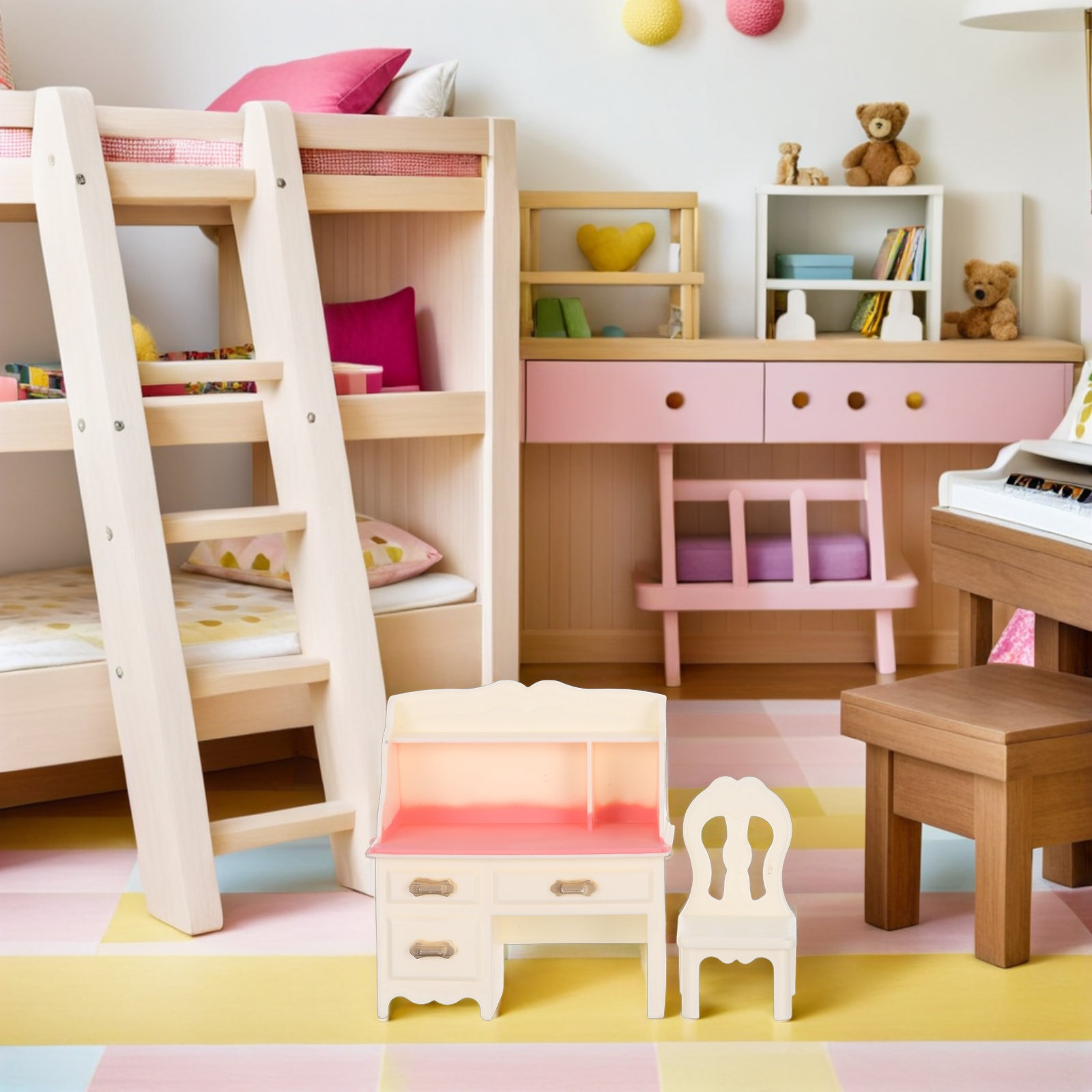 Office Furniture And Desks - 5 ensembles de meubles miniatures pour