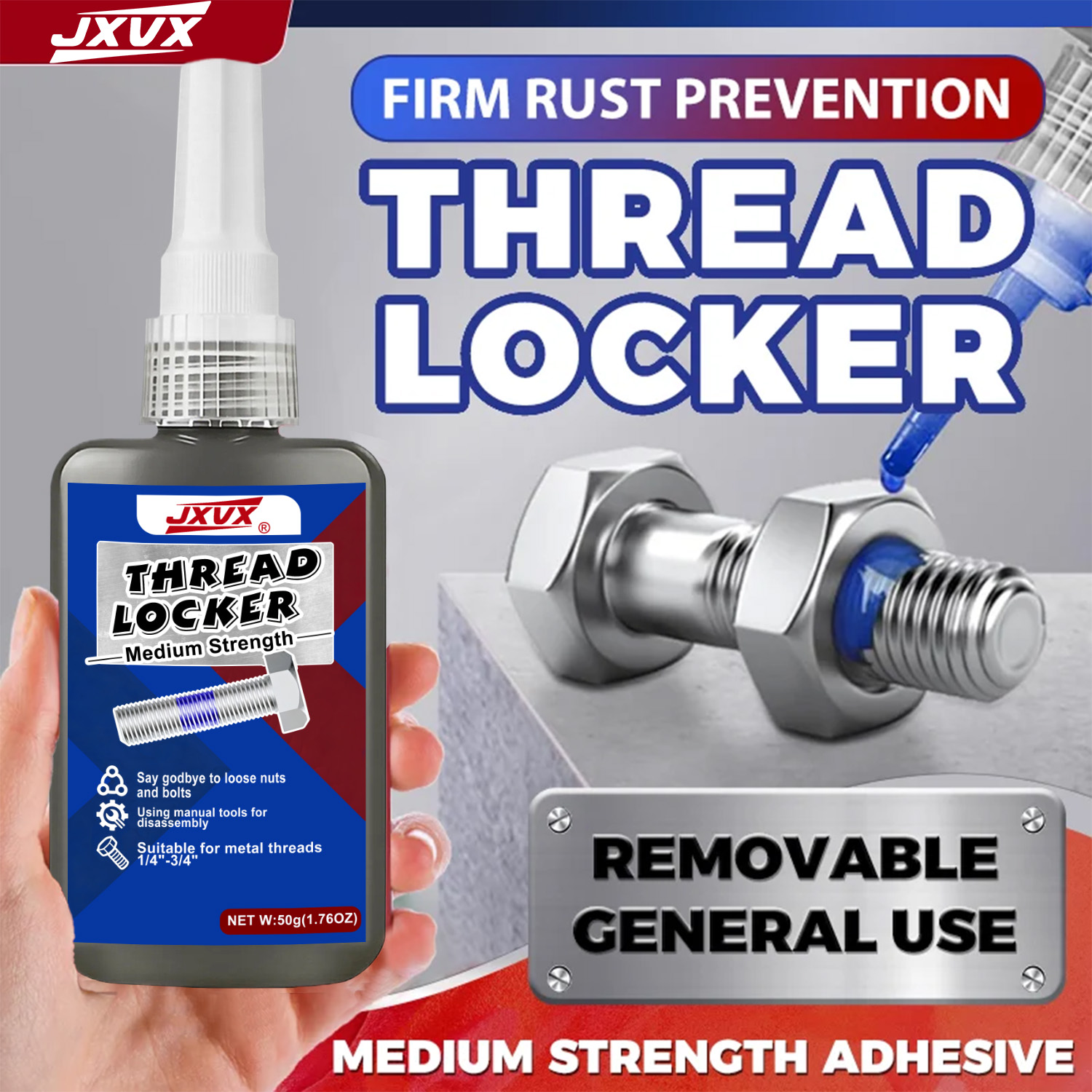 Locker Storage Metal - 50 ml de frein-filet 243 bleu,