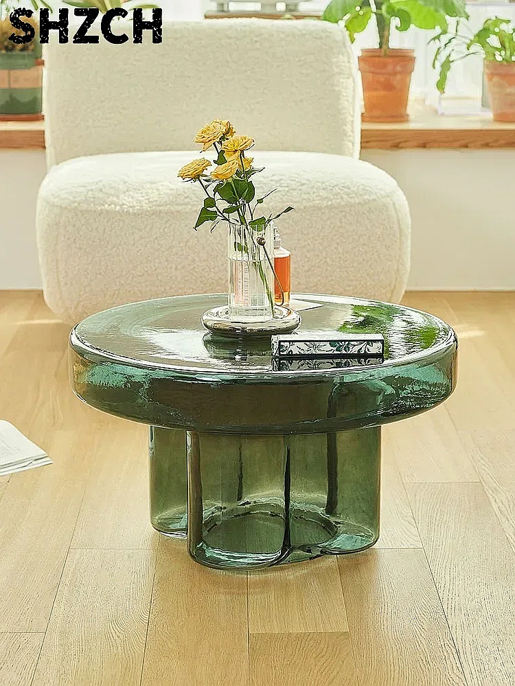 Table basse ronde en verre de  - Conference Table Round avis et prix