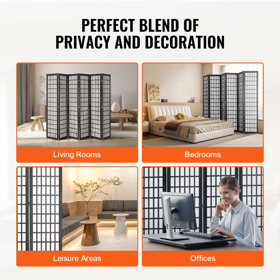 Paravent japonais à 6 panneaux - Partition Screen Divider avis et prix
