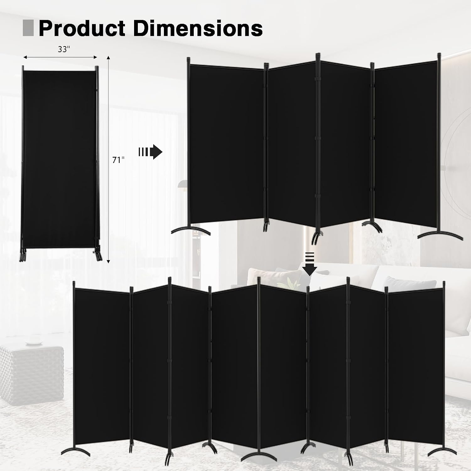 Paravent pliable pour la sépar - Partition Screen Divider avis et prix
